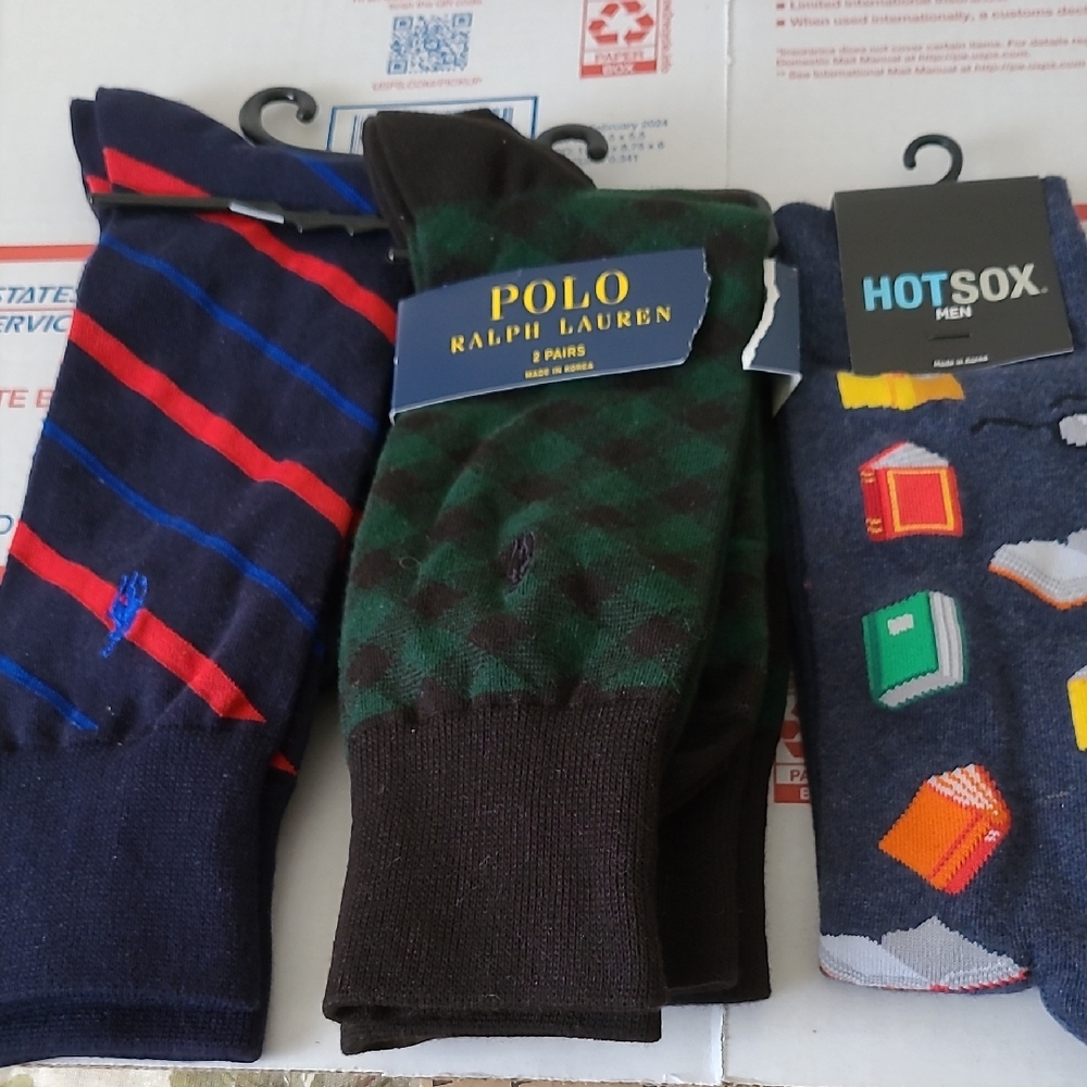 Polo by Ralph Lauren Men's Green and Black Argyle Socks